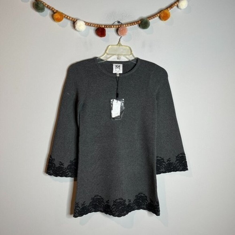 NWT Milly Minis grey embroidered lace dress